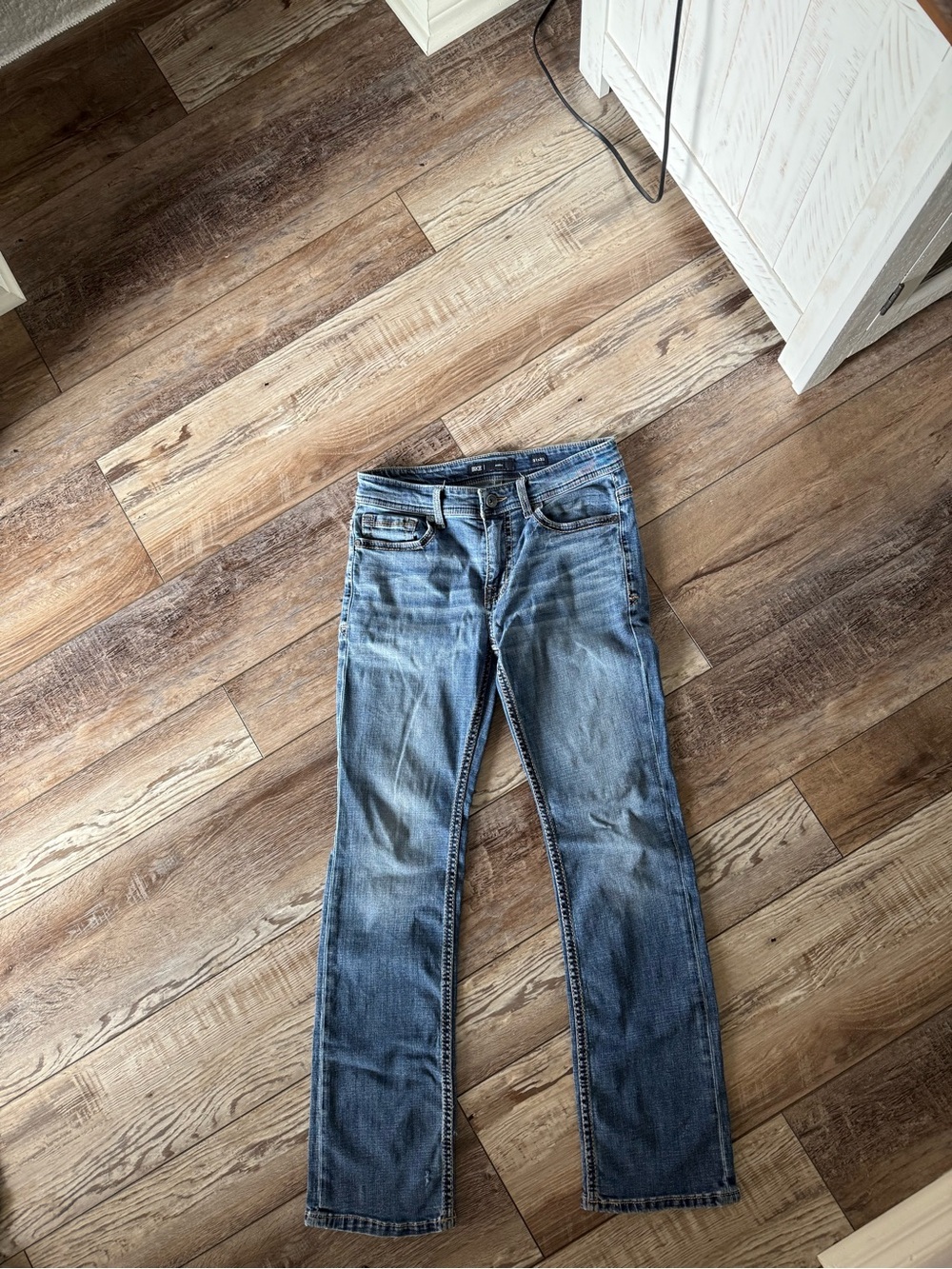BKE Men's Bootcut Jeans in Medium Blue Wash